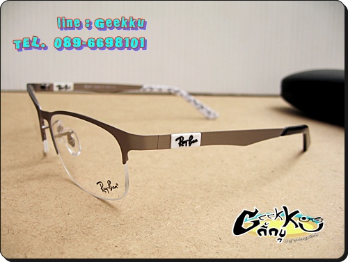 กรอบแว่นตา Ray Ban (R15) ทรงครึ่งกรอบสีเงิน 