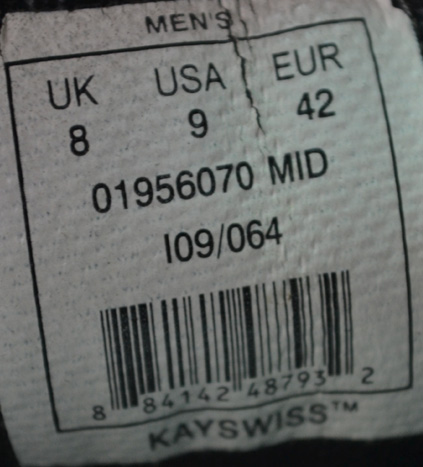  รองเท้า k-swiss สีดำหุ้มข้อ