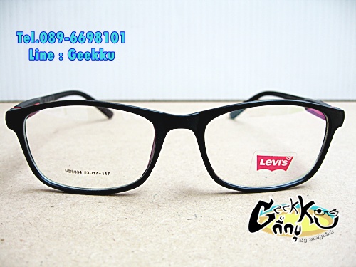  กรอบแว่น Levi's (L10) ทรงกรอบเต็มสีดำ 