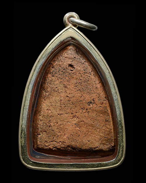 พระขุนแผนพลายคู่ตัดเดี่ยว กรุบ้านกร่าง จ.สุพรรณบุรี พิมพ์หน้ากลม เนื้อดิน+เลี่ยมทองเงิน+บัตรรับรอง