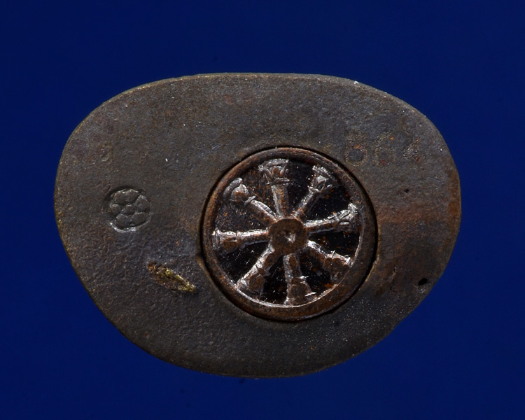 ลอยองค์ กริ่ง องค์พ่อท้าวจตุคามรามเทพ เนื้อนวโลหะ รุ่นบูรณะเจดีย์ราย