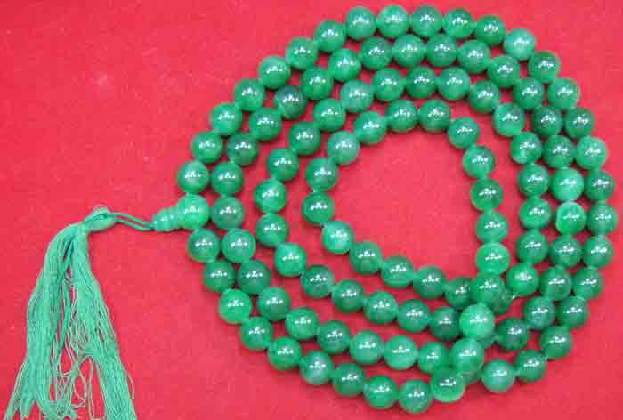 (((วัดใจเคาะเดียวแดง)))สร้อยประคำหยกเขียวเข้มจากพม่า ความยาว 48 นิ้ว เส้นผ่าศูนย์กลาง 1.0 ม.ม.คุ้มคร