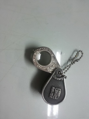 กล้องส่องพระ หรืออัญมณี Carl Zeiss Apl.10x เยรมันนี เปลี่ยนเป็นบอดี้เงินแกะลายทั้งอัน 