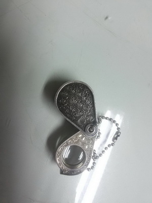 กล้องส่องพระ หรืออัญมณี Carl Zeiss Apl.10x เยรมันนี เปลี่ยนเป็นบอดี้เงินแกะลายทั้งอัน 