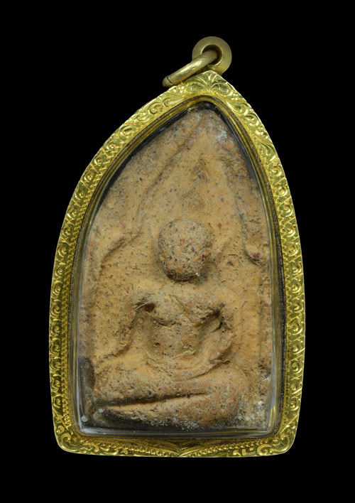 พระขุนแผนพลายคู่ตัดเดี่ยว กรุบ้านกร่าง จ.สุพรรณบุรี พิมพ์หน้ายักษ์ เนื้อดิน+เลี่ยมทองหนาหนาครับ