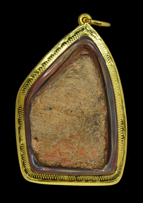 พระขุนแผนพลายคู่ตัดเดี่ยว กรุบ้านกร่าง จ.สุพรรณบุรี พิมพ์หน้ามงคลกลาง เนื้อดิน+เลี่ยมทองหนาหนา+บัตร