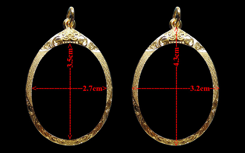 กรอบทอง ยกซุ้ม มือ1ใส่ เหรียญปรก8รอบ ปรกไตรมาส ห่วงเชื่อม เจริญพร พระเจ้าตาก วัดยายร้า ลป.ทิม 2.64g