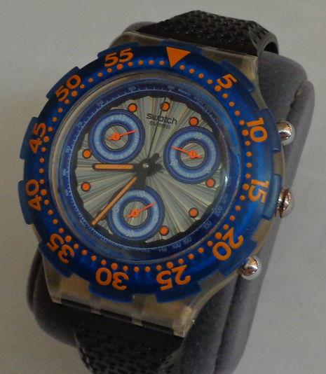 นาฬิกา swatch ของแท้ swiss สปอร์ตโครโนกราฟ man size เข็มส้มสปอร์ต 3 วงเข็ม  , ตอนนี้ในช็อปขายอยู่