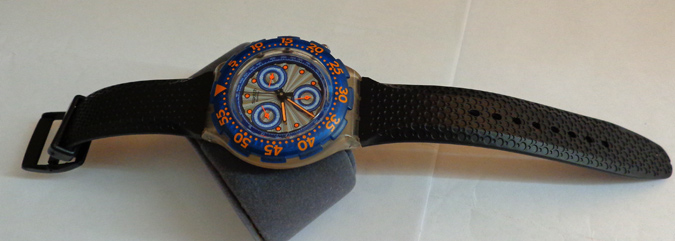 นาฬิกา swatch ของแท้ swiss สปอร์ตโครโนกราฟ man size เข็มส้มสปอร์ต 3 วงเข็ม  , ตอนนี้ในช็อปขายอยู่