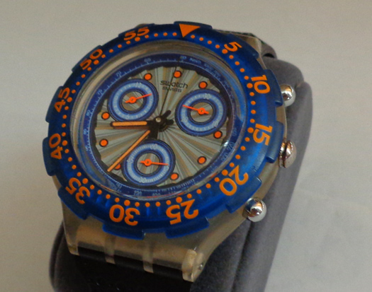 นาฬิกา swatch ของแท้ swiss สปอร์ตโครโนกราฟ man size เข็มส้มสปอร์ต 3 วงเข็ม  , ตอนนี้ในช็อปขายอยู่