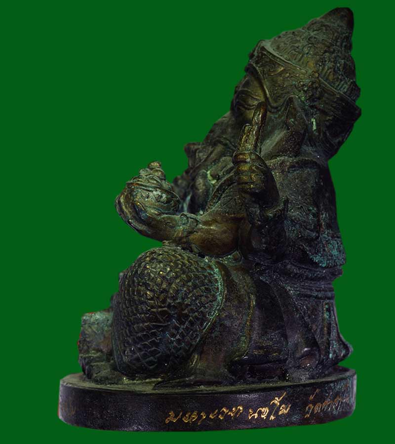 พระบูชา ขนาดตั้งหน้ารถ พระพิฆเณศร์ มมหาเทพ  ขนาดหน้าตัก ๓ นิ้ว สูง ๔ นิ้ว วัดศาลาไฟ จังหวัดนครศรีฯ ๒