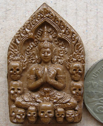 ขุนแผนพรายกระซิบ ปู่หมอนาค เพชรแสงแก้ว มวลสารเข้มขลัง สภาพสวย ใส่กรอบสแตนเลสพร้อมใช้