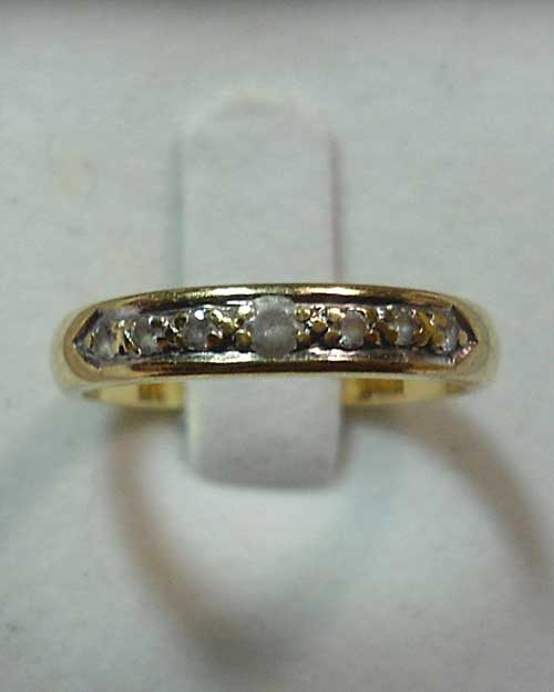 แหวนทองเก่าเพชร (กุหลาบ) ทอง 90 นน.2.92 กรัม 