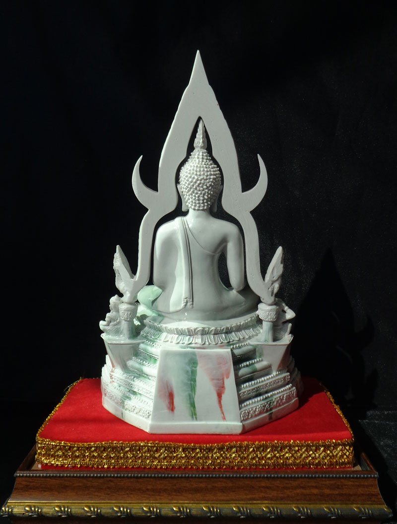 พระบูชาพระพุทธชินราช 5นิ้ว เนื้อเรซิ่นลายหินอ่อน สีขาว พิมพ์ชัดละเอียด พุทธศิลป์สวยงาม งดงาม