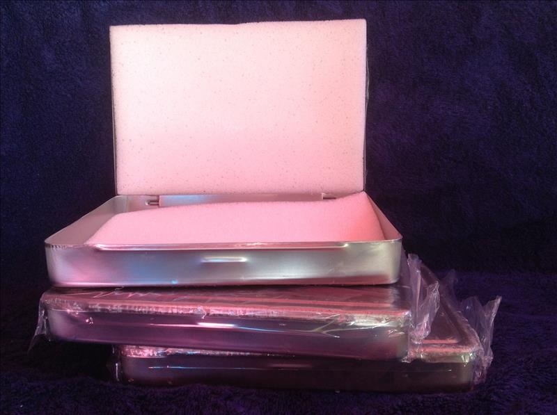 @ใหม่เอี่ยมมม...FAI กล่องสแตนเลส ขนาดใหญ่แบบ สูง 2.5 ซม สำหรับใส่พระ 3 กล่อง.No.333@@