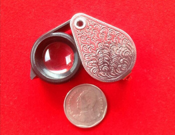 กล้อง ขยาย 10X เลนส์แก้ว สแตนเลสแกะลาย ขนาด กำลังพอเหมาะ