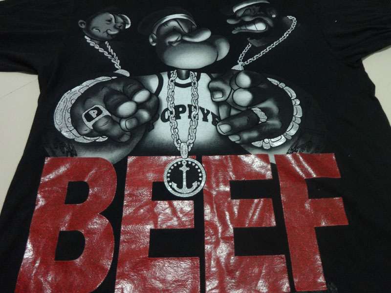 เสื้อ POPEYE SCREEN สวยมากสไตร์ HIPHOP ตัวใหญ่ XL ถึง XXL ใส่ได้