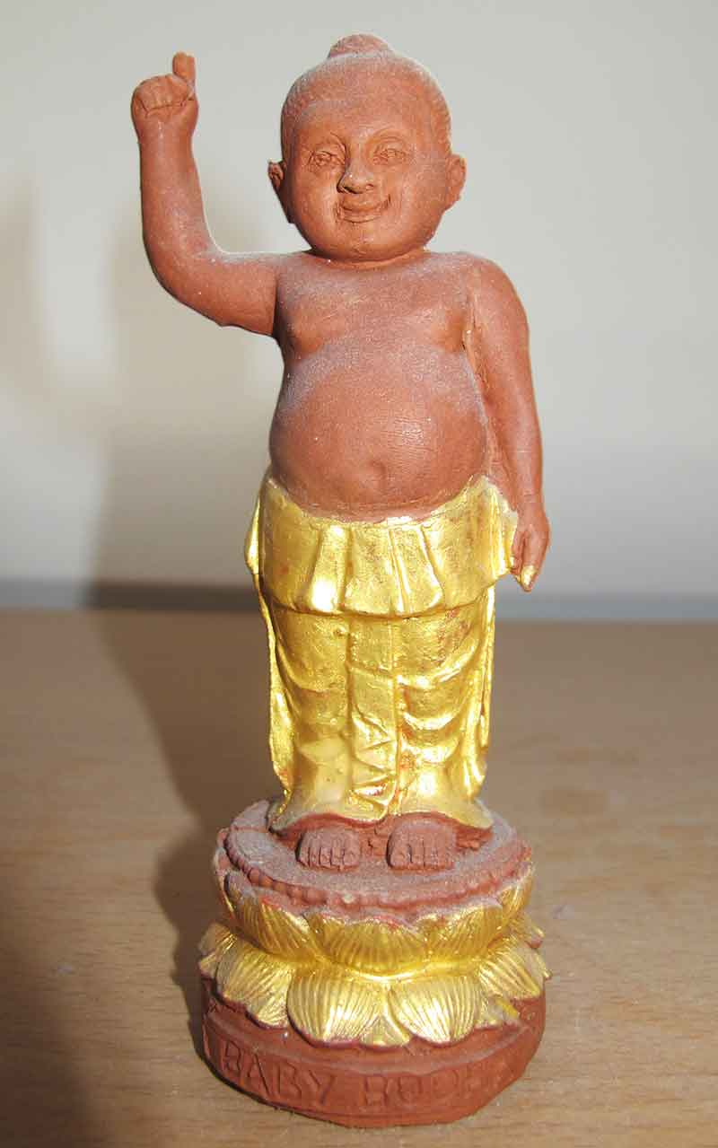 พระพุทธเจ้าองค์น้อย  เนื้อว่านแดง  
