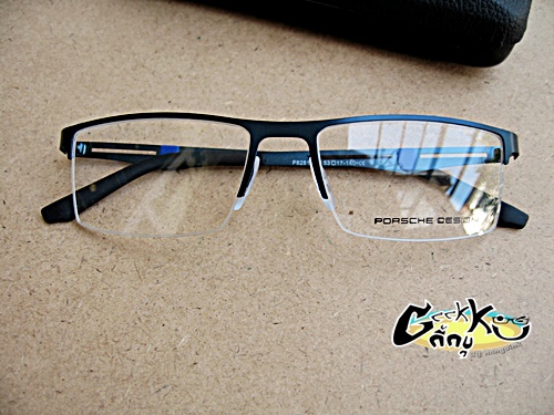 กรอบแว่นตา PORSCHE DESIGN (P8218) P-16 ทรงครึ่งกรอบสีกรม  