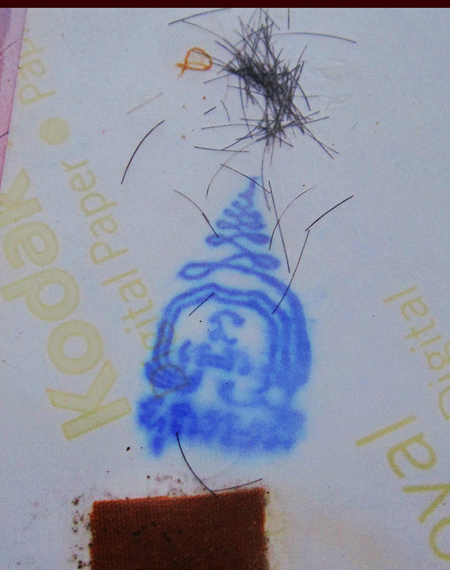 รูปถ่ายเต็มองค์ หลวงปู่บัว ถามโก วัดศรีบุรพาราม จ.ตราด หลัง เกศา จีวร ปั๊มยันต์วัด ขนาด 5 x 7 ซ.ม.