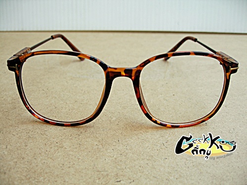 กรอบแว่นตา กรอบเต็มน้ำตาลกระ 