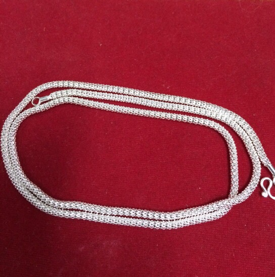 สร้อยเงิน ลายพิกุล (สวมหัวได้) ทำจาก #เงินแท้ตอกห่วง92.5% ยาว24 นิ้ว หนักประมาณ 11.5 กรัม