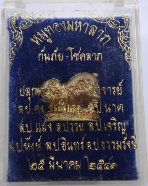 หมูทองมหาลาภ(กันภัย-โชคลาภ.) 9เกจิเสก ลป.ธรรมรังษี ลป.หงษ์ ร่วมเสก เคาะเดียว1