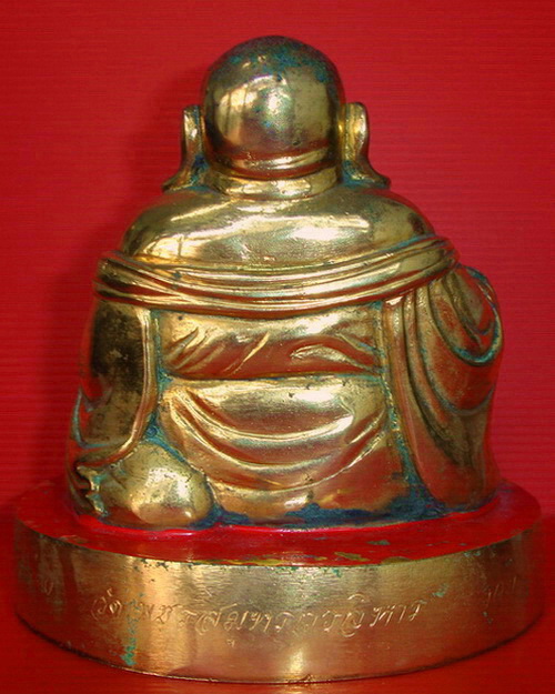 พระสังกัจจายน์บูชา วัดเพชรสมุทรวรวิหาร (วัดบ้านแหลม) จ.สมุทรสงคราม กะไหล่ทองค่ะ