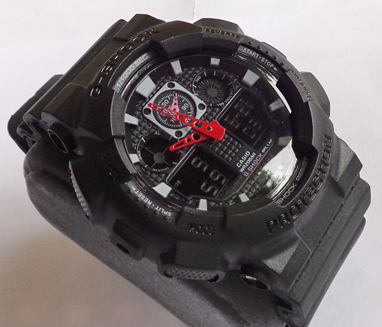 นาฬิกา CASIO G-SHOCK สวยๆครับ บอดี้ดำ เข็มสปอร์ตแดง SHOCK RESIST ,ส่งให้ฟรีครับ