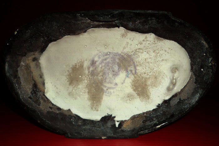 พระพุทธรูปบูชาปางประทานพร ใต้ฐานหล่อดินไทย หน้าตัก 5 นิ้ว ผิวหิ้งเดิม ๆ ค่ะ