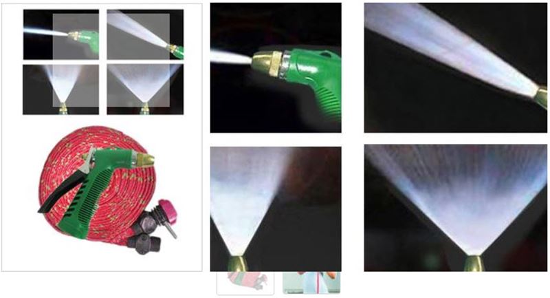 โล็ะสต็อกถูกๆ เคาะเดียว สายยางพร้อมหัวฉีดน้ำขนาดยาว 10 เมตร สีเขียว 001