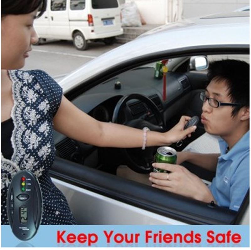 เคาะเดียว เครื่องเป่าแอลกอฮอล์ แบบพกพา พวงกุญแจ 002