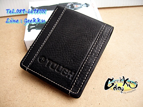 กระเป๋าตังค์ Tough (T06) หนังแท้สีดำ หนังชามัวร์  สวยค่ะ  