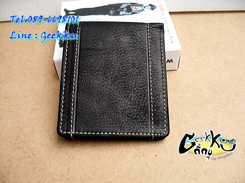 กระเป๋าตังค์ Tough (T06) หนังแท้สีดำ หนังชามัวร์  สวยค่ะ  