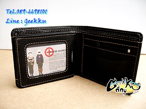 กระเป๋าตังค์ Tough (T06) หนังแท้สีดำ หนังชามัวร์  สวยค่ะ  