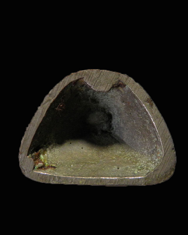 พระรูปหล่อหลวงพ่อจวน วัดหนองสุ่ม อ.อินทร์บุรี จ.สิงห์บุรี หน้าตัก 1 นิ้ว เก่าๆ เนื้อโลหะผสม สภาพสวย 