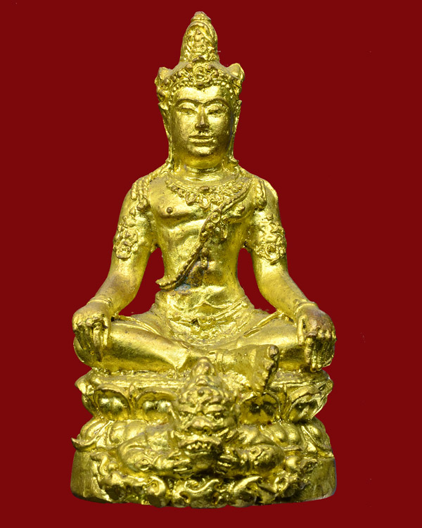 องค์พ่อท้าวจตุคามรามเทพ เนื้อทองชนวน ขนาดบูชาหน้ารถ