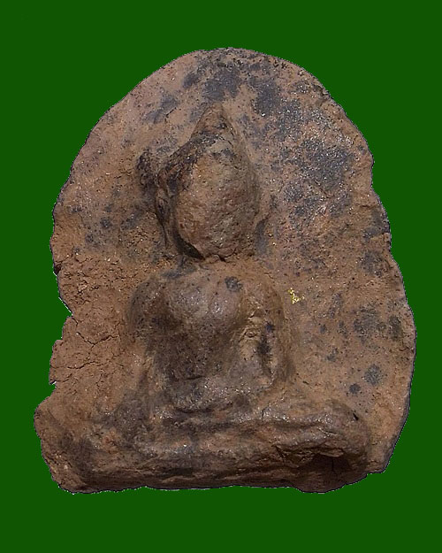 พระร่วงนั่งเข่ากว้าง กรุ สปจ เนื้อดิน จ.กำแพงเพชร บัตรรับรอง