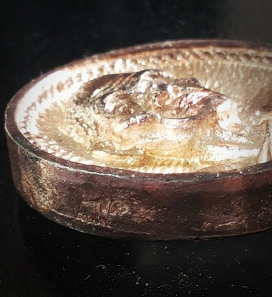 เหรียญหล่อล้อแม๊กซ์เล็ก เนื้อเงิน หลวงปู่คำพันธ์ โมสปัญโญ ปี ๒๕๓๔ #2