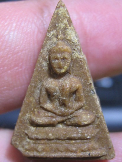 พระพุทธสมาธิหลังยันต์เทาะว์ เนื้อผง วัดบ่อวิน จ.ชลบุรี หลวงปู่ทิมปลุกเสก   