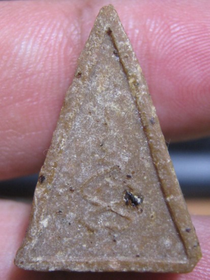 พระพุทธสมาธิหลังยันต์เทาะว์ เนื้อผง วัดบ่อวิน จ.ชลบุรี หลวงปู่ทิมปลุกเสก   