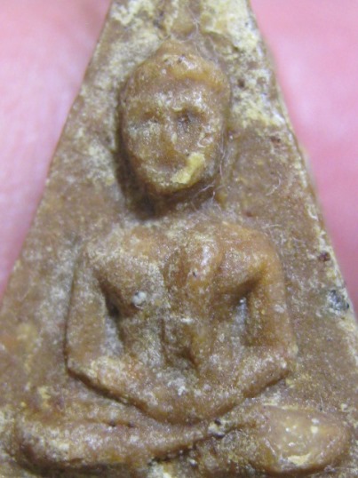 พระพุทธสมาธิหลังยันต์เทาะว์ เนื้อผง วัดบ่อวิน จ.ชลบุรี หลวงปู่ทิมปลุกเสก   