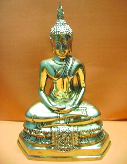 พระบูชาเนื้อทองเหลืองประจำวันพฤหัส (ปางสมาธิ หรือ ปางตรัสรู้) หน้าตัก 5 นิ้ว