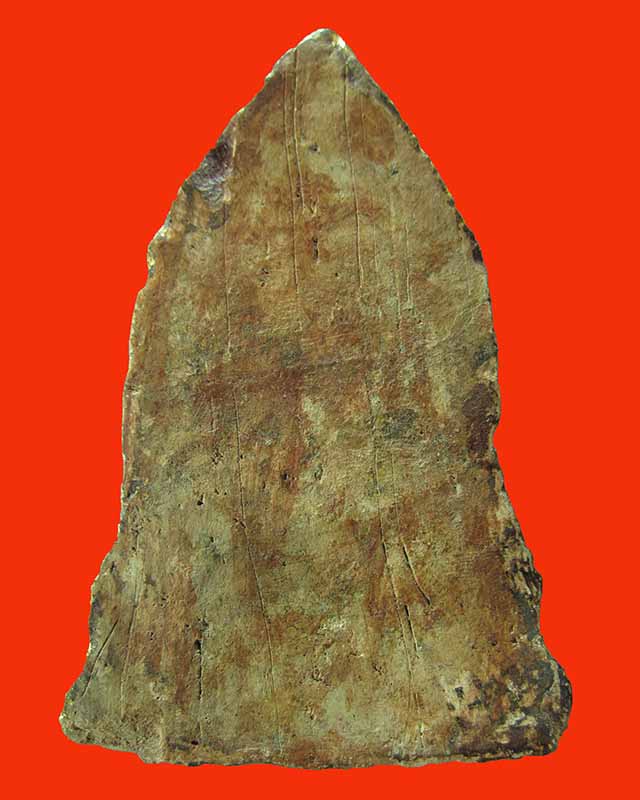 พระโคนสมอ ปางนั่งห้อยพระบาทเนื้อดิน ปิดทองเก่า อยุธยา