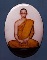 ล็อกเก็ตในหลวงทรงผนวช หลังอุดเทียนชัย+เเผ่นเงิน+จีวร+ปิดทอง ปี08 แบบนี้หายากมาก