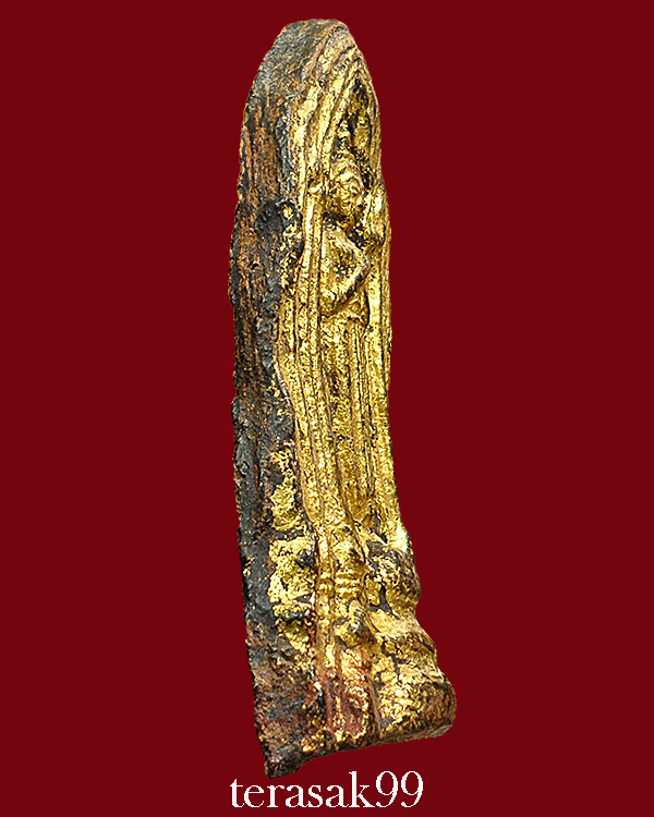 พระโคนสมอ กรุวังหน้า ปางรำพึง เนื้อดินลงรักปิดทองสวยๆ