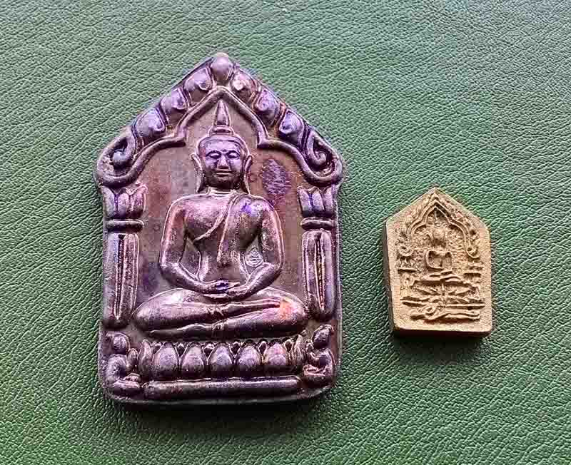 เคาะเดียว..ขุนแผน หลวงปู่ธรรมรังษี วัดพระพทุธบาทพนมดิน  ทีเดียว ๒ องค์ ครับ สวยแชมป์