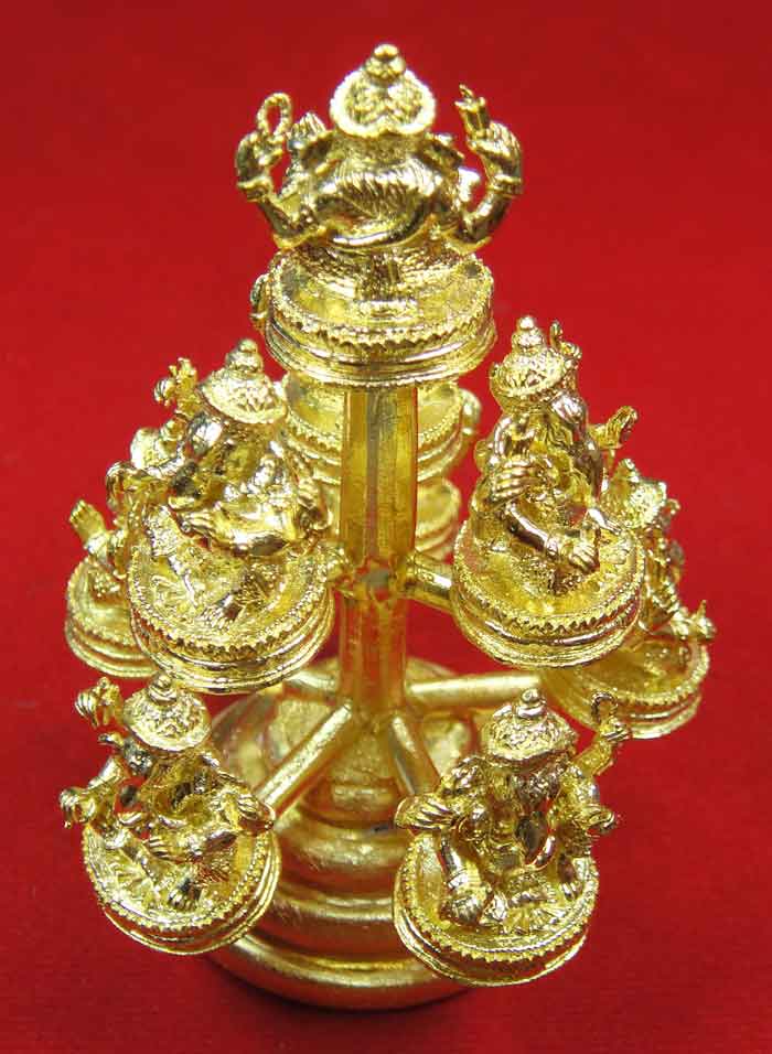 พระพิฆเณศวรเทพเจ้าแห่งความสำเร็จในทุกศาสตร์สรรพสิ่ง พระหล่อช่อ 9 องค์ งานศิลป์ล้อรูปแบบ ขนาดบูชา ควา