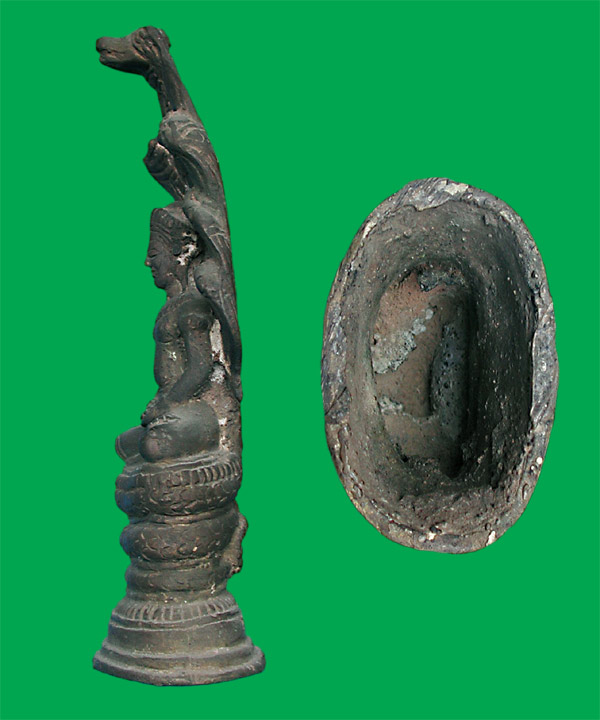 รูปหล่อนาคปรกบูชา สูง  6   นิ้ว     .... เคาะเดียวแดง