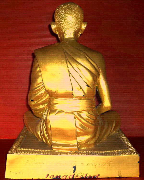 รูปหล่อบูชาหลวงพ่อสาย วัดท่าขนุน จ.กาญจนบุรี รุ่นแรก หน้าตัก 9 นิ้ว ทาทอง หายาก สวยมากค่ะ